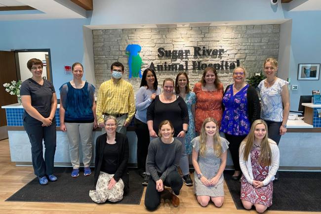 Team photo at Sugar River Animal Hospital Grantham NH